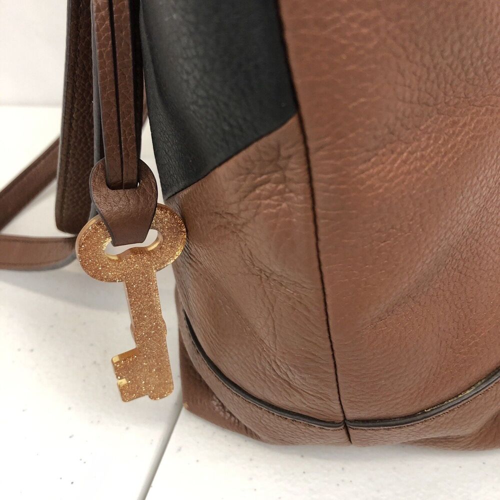 Fossil Diamond Leather Patchwork Purse Shoulder B… - image 6